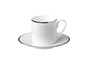 Lizzard Platinum Set of 6 Espresso cups & saucers 