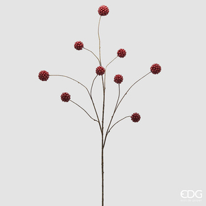 Decorative branch Ilex Sfere Ramo x9 H127
