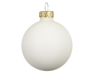 Christmas tree decoration Glass Matt D15 Wool White