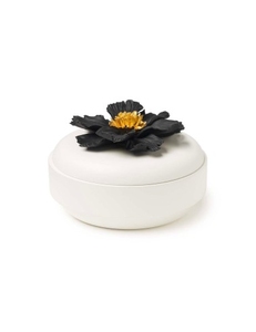 Casket Peony White Black