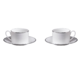 Lizzard Platinum set of 2 tea cups & saucers